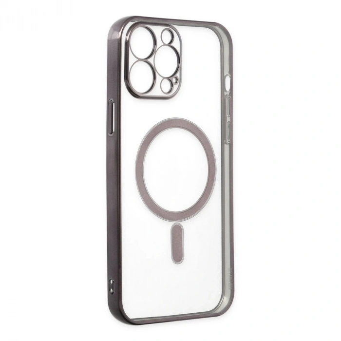 İphone 14 Pro Kılıf Magneticsafe Lazer Silikon - Siyah