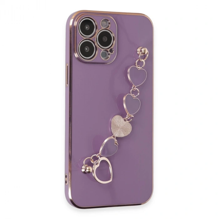 İphone 14 Pro Max Kılıf Esila Silikon - Mor