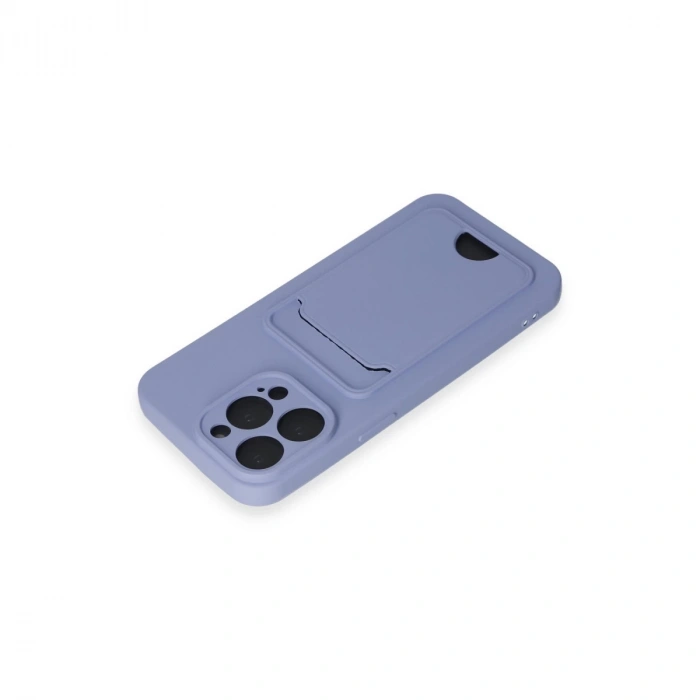 İphone 14 Pro Max Kılıf Kelvin Kartvizitli Silikon - Lila