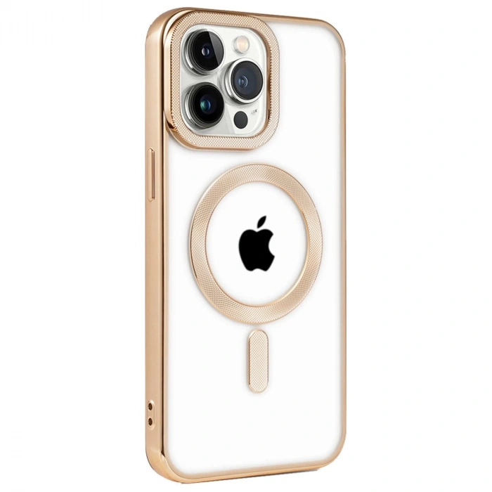 İphone 14 Pro Max Kılıf Kronos Magsafe Kapak - Gold