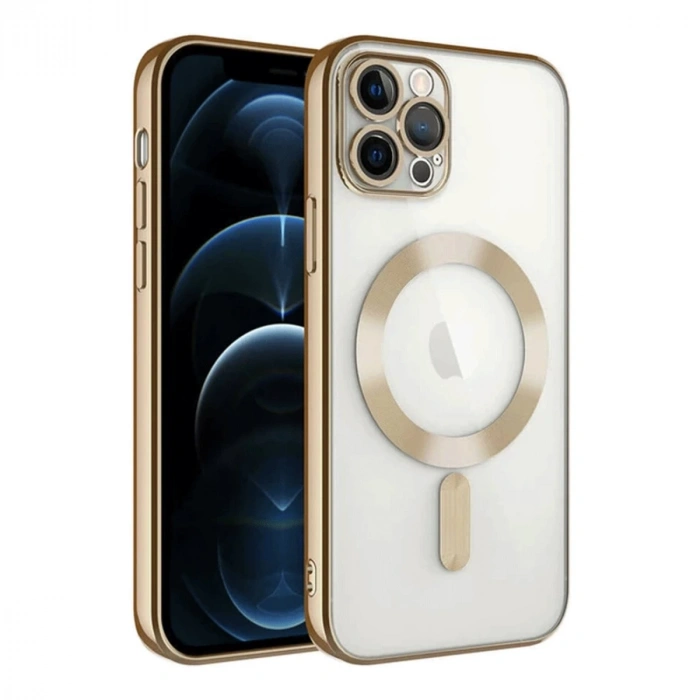 İphone 14 Pro Max Kılıf Kross Magneticsafe Kapak - Gold