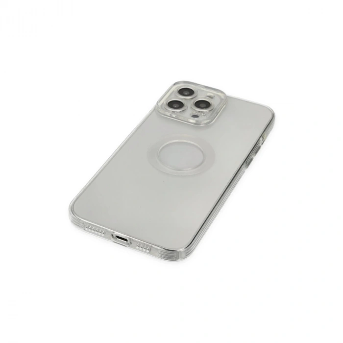İphone 14 Pro Max Kılıf Santa Lens Silikon - Şeffaf