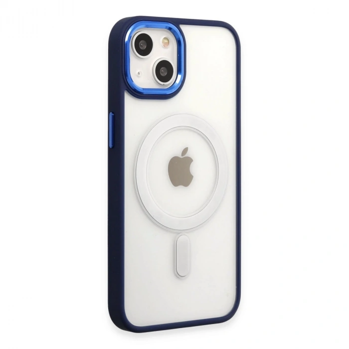 İphone 15 Pro Kılıf Room Magneticsafe Silikon - Lacivert