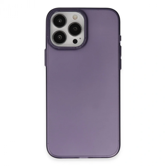 İphone 15 Pro Max Kılıf Modos Metal Kapak - Derin Mor