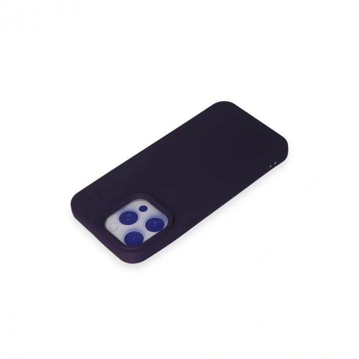 İphone 15 Pro Max Kılıf Nano İçi Kadife Silikon - Mor