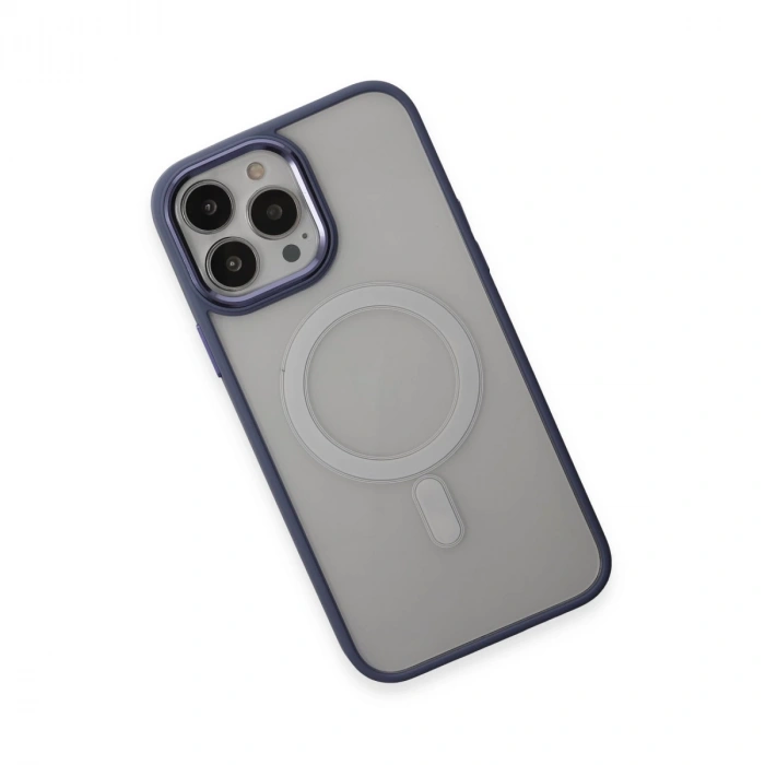 İphone 15 Pro Max Kılıf Room Magneticsafe Silikon - Sierra Blue