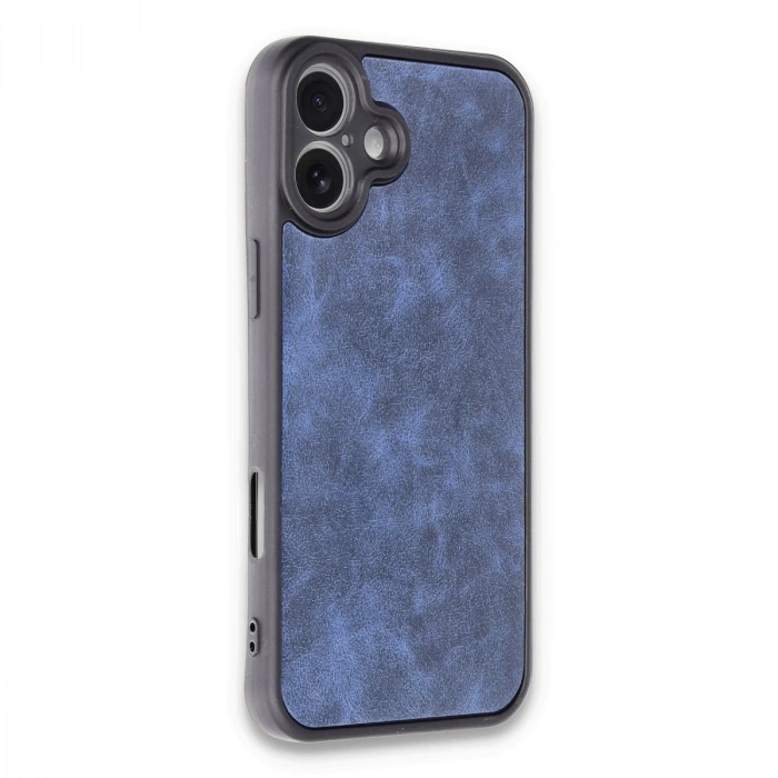 İphone 16 Plus Kılıf Aras Deri Kapak - Lacivert
