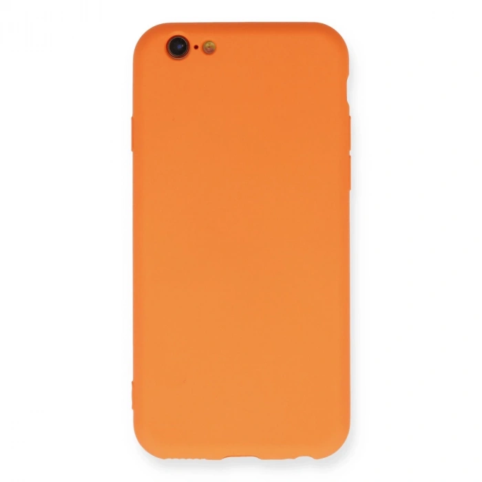İphone 6 Kılıf Nano İçi Kadife Silikon - Turuncu