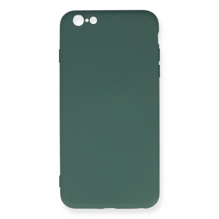 İphone 6 Plus Kılıf Nano İçi Kadife Silikon - Koyu Yeşil