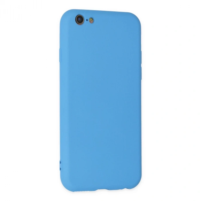 İphone 6 Plus Kılıf Nano İçi Kadife Silikon - Mavi