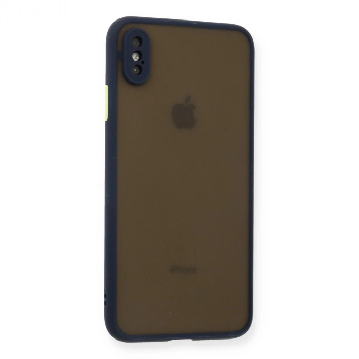 İphone Xs Max Kılıf Montreal Silikon Kapak - Lacivert