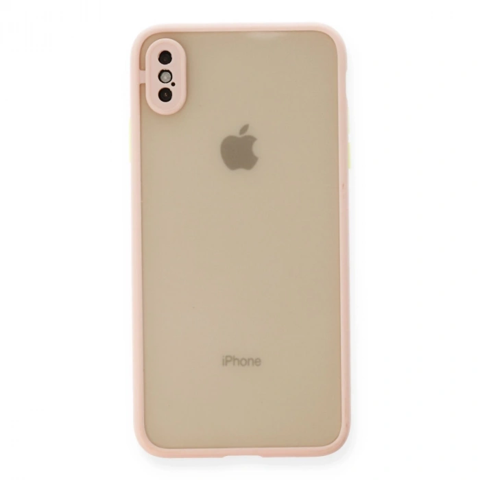 İphone Xs Max Kılıf Montreal Silikon Kapak - Pembe