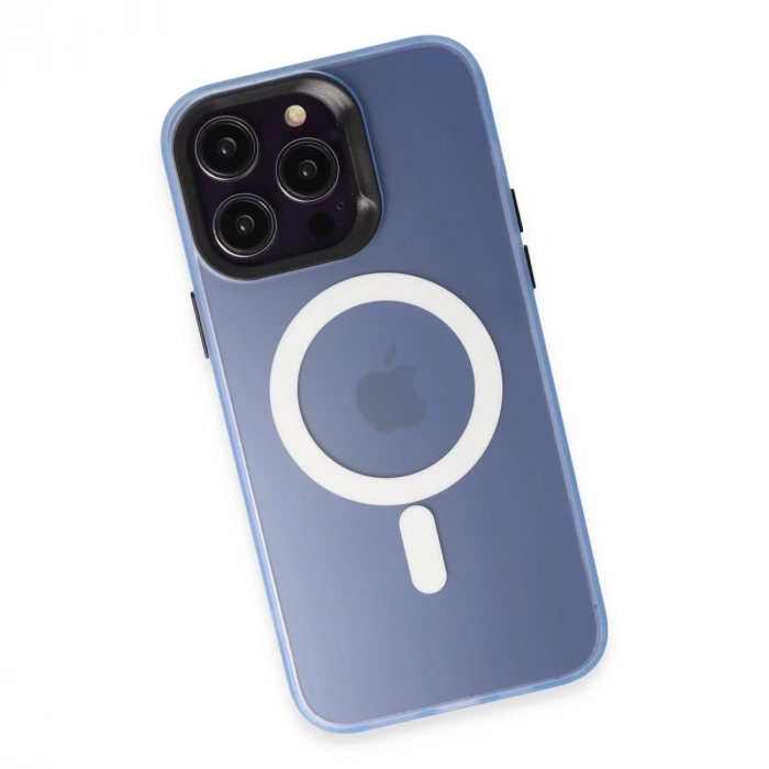 Joko İphone 15 Pro Max Kılıf Mateks Magsafe Kapak - Sierra Blue