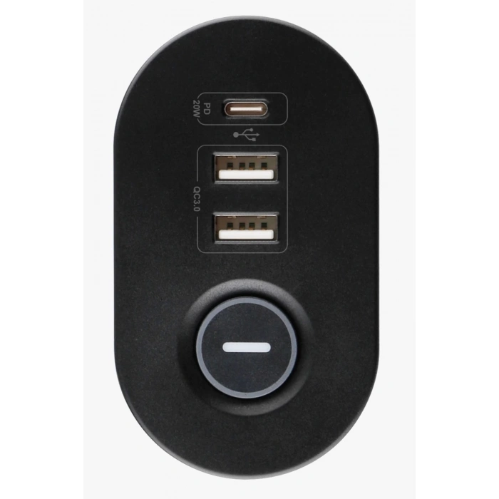 Masa Tipi Pd20w Akım Korumalı 3’lü Priz 2xusb 1xtype-c Girişli Kablolu Priz Ftr19