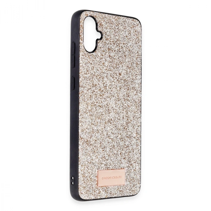 Onegif Samsung Galaxy A05 Bright Simli Kapak - Gold