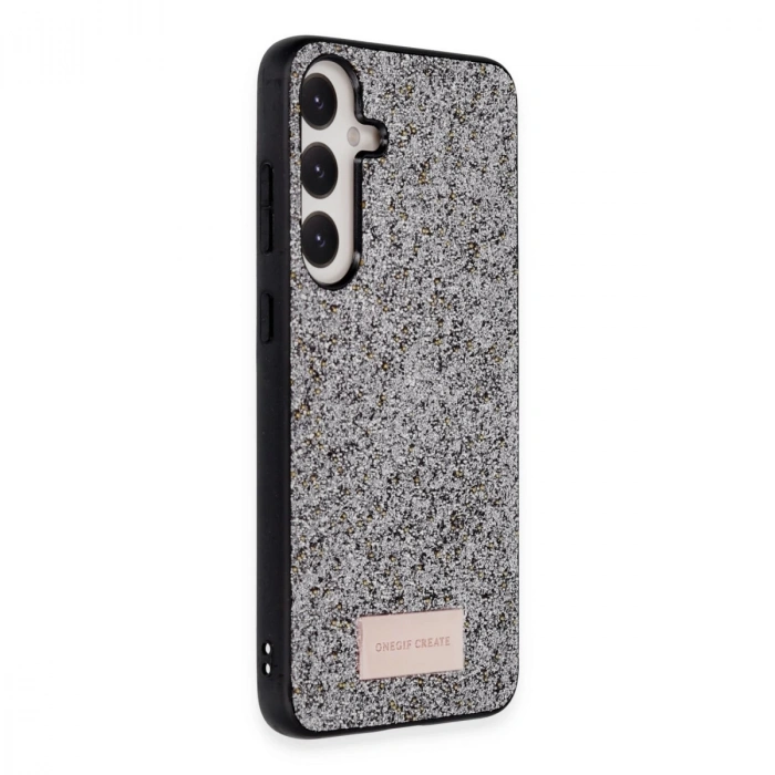 Onegif Samsung Galaxy A05s Bright Simli Kapak - Gümüş