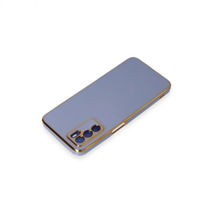 Oppo A16 Kılıf Volet Silikon - Mavi