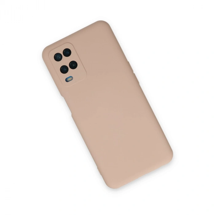 Oppo A54 4g Kılıf Nano İçi Kadife Silikon - Pudra