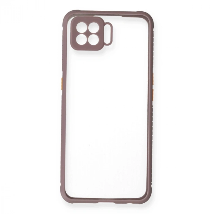 Oppo A73 Kılıf Miami Şeffaf Silikon - Açık Mor