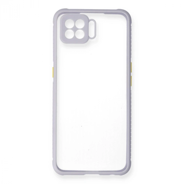 Oppo A73 Kılıf Miami Şeffaf Silikon - Lila