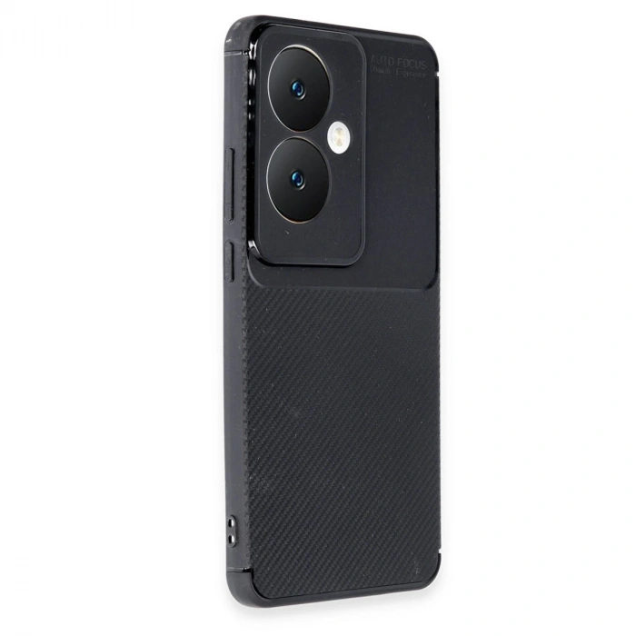 Oppo Reno 11f Kılıf Auto Focus Karbon Kapak - Siyah