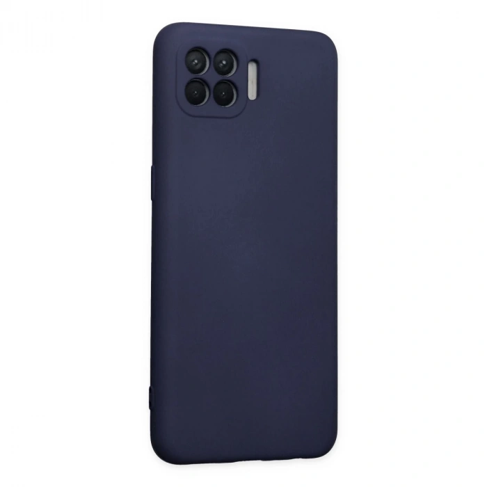 Oppo Reno 4 Lite Kılıf Nano İçi Kadife Silikon - Lacivert