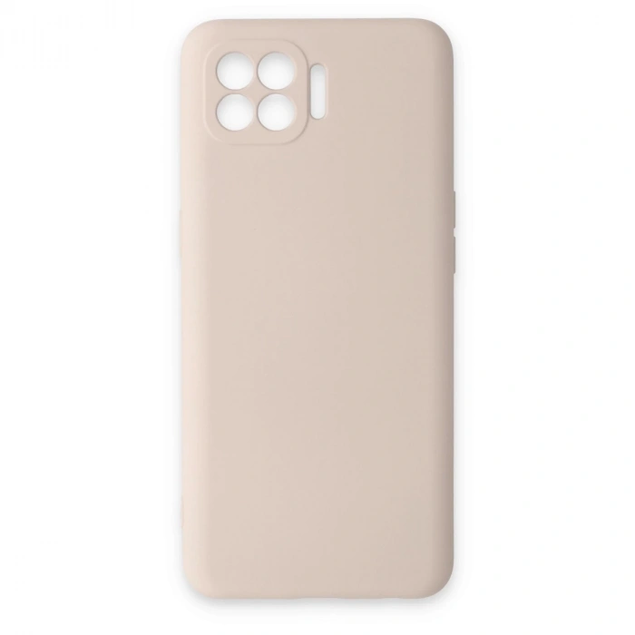 Oppo Reno 4 Lite Kılıf Nano İçi Kadife Silikon - Pudra