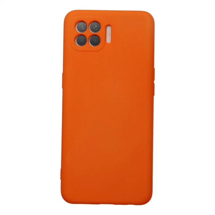 Oppo Reno 4 Lite Kılıf Nano İçi Kadife Silikon - Turuncu