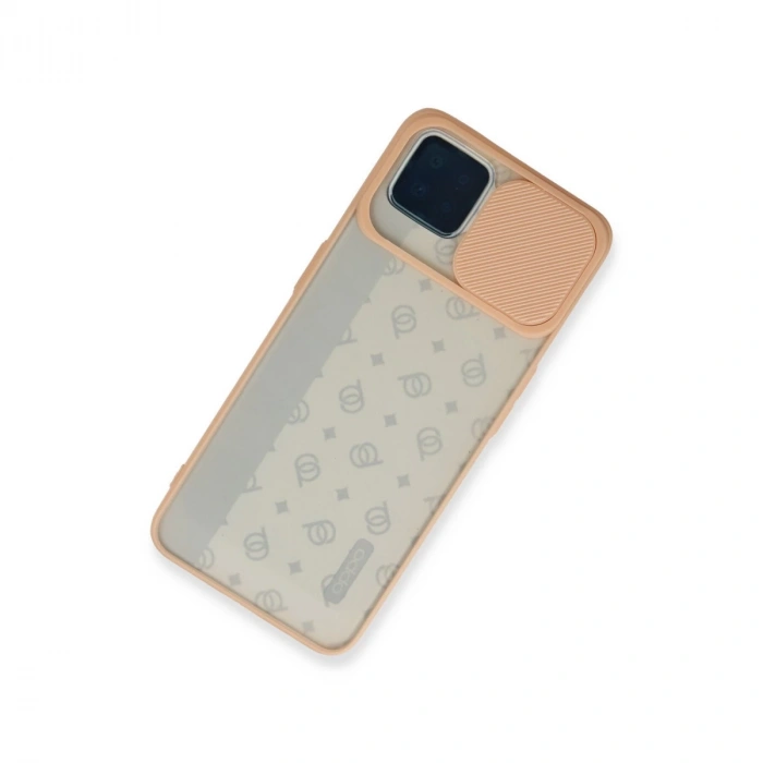 Oppo Reno 4 Lite Kılıf Palm Buzlu Kamera Sürgülü Silikon - Pembe