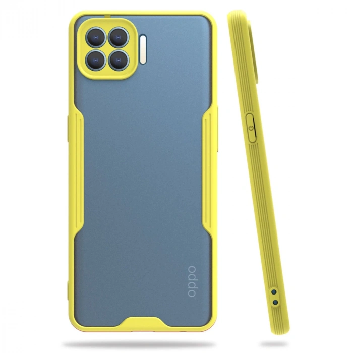 Oppo Reno 4 Lite Kılıf Platin Silikon - Sarı