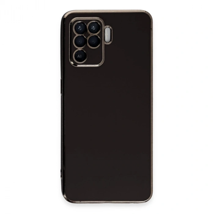 Oppo Reno 5 Lite Kılıf Volet Silikon - Siyah