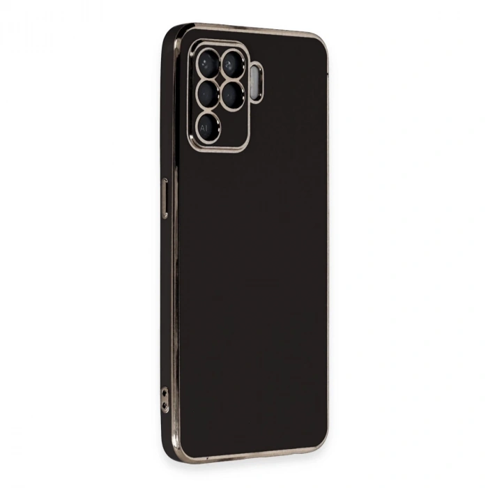 Oppo Reno 5 Lite Kılıf Volet Silikon - Siyah