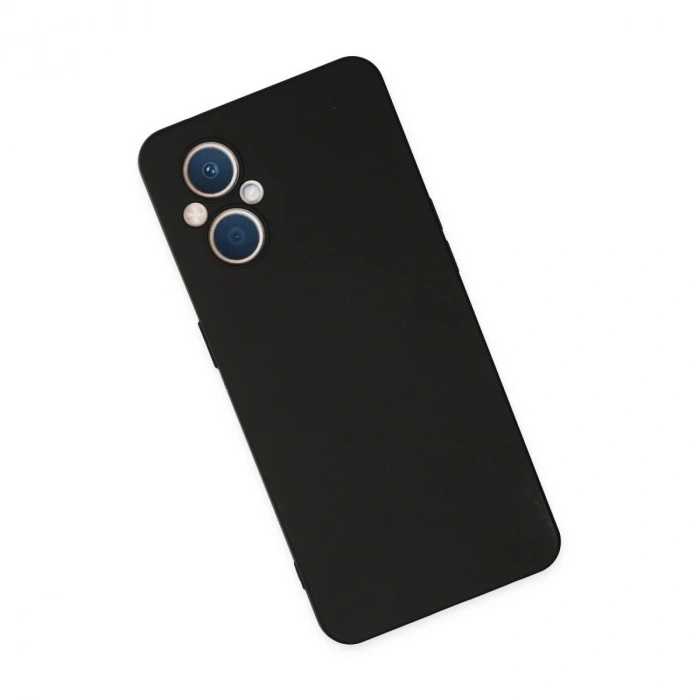 Oppo Reno 7 Lite Kılıf Nano İçi Kadife Silikon - Siyah