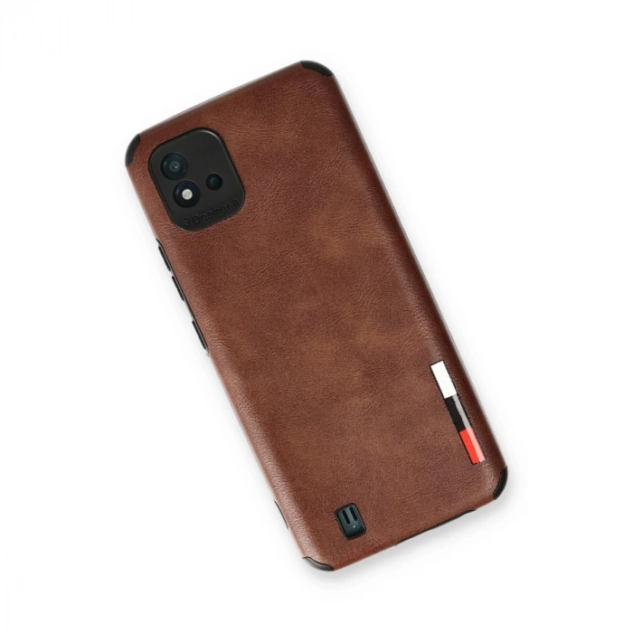 Realme C11 2021 Kılıf Loop Deri Silikon - Kahverengi
