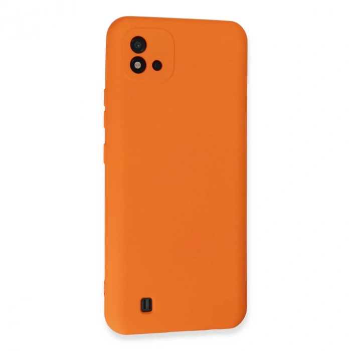 Realme C11 2021 Kılıf Nano İçi Kadife Silikon - Turuncu
