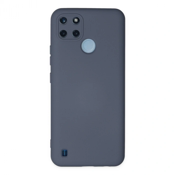 Realme C25y Kılıf Nano İçi Kadife Silikon - Gri