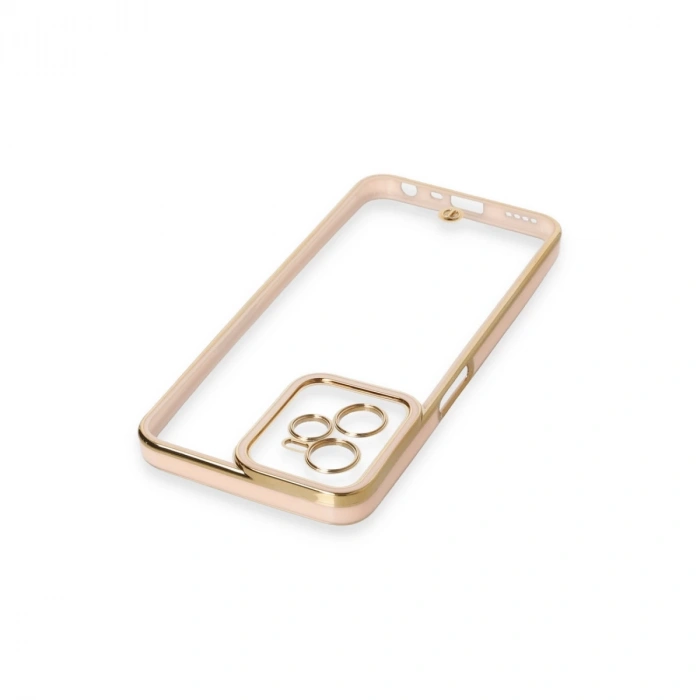 Realme C35 Kılıf Liva Lens Silikon - Pudra