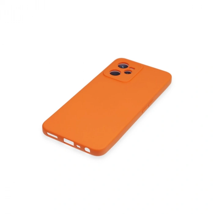 Realme C35 Kılıf Nano İçi Kadife Silikon - Turuncu