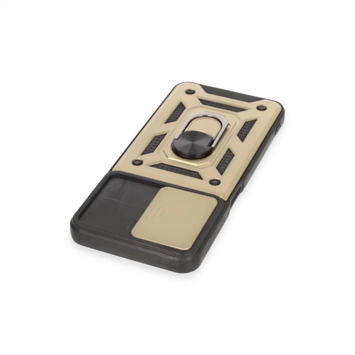 Realme C35 Kılıf Pars Lens Yüzüklü Silikon - Gold