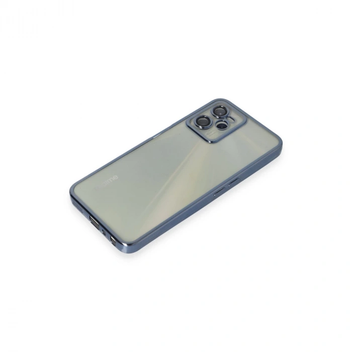 Realme C35 Kılıf Razer Lensli Silikon - Açık Mavi