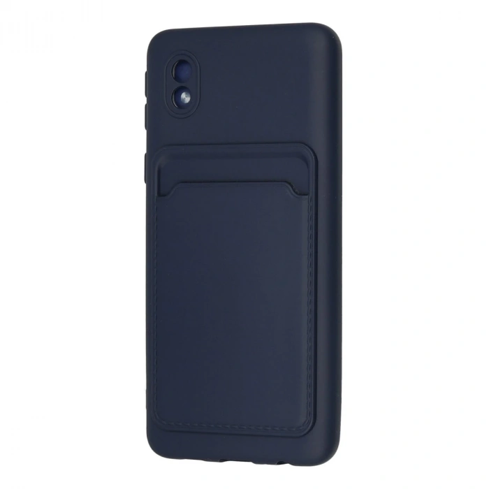 Samsung Galaxy A01 Core Kılıf Kelvin Kartvizitli Silikon - Lacivert
