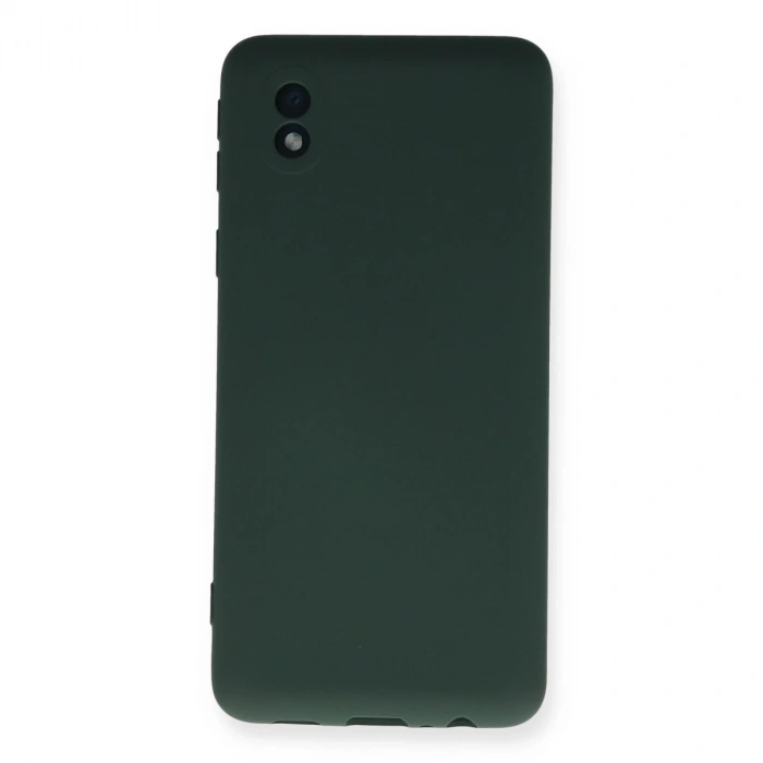 Samsung Galaxy A01 Core Kılıf Nano İçi Kadife Silikon - Koyu Yeşil