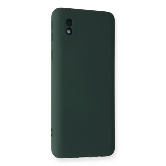 Samsung Galaxy A01 Core Kılıf Nano İçi Kadife Silikon - Koyu Yeşil