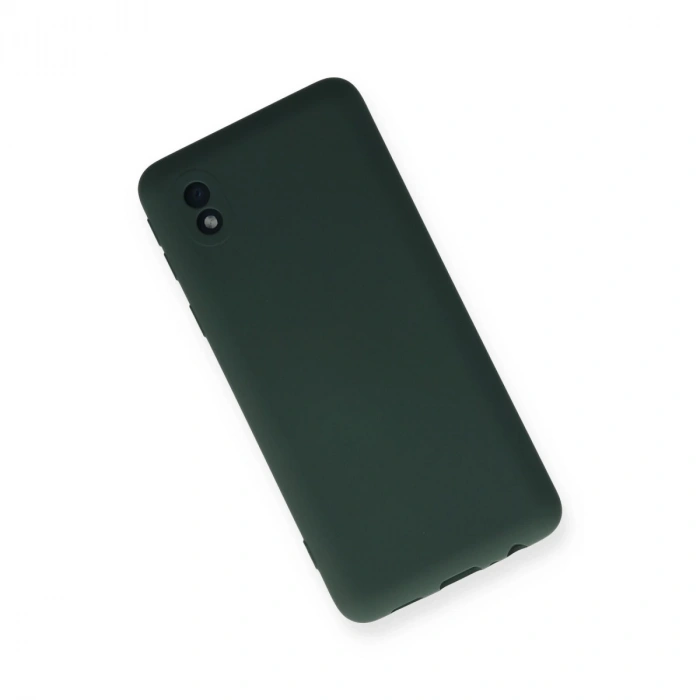 Samsung Galaxy A01 Core Kılıf Nano İçi Kadife Silikon - Koyu Yeşil