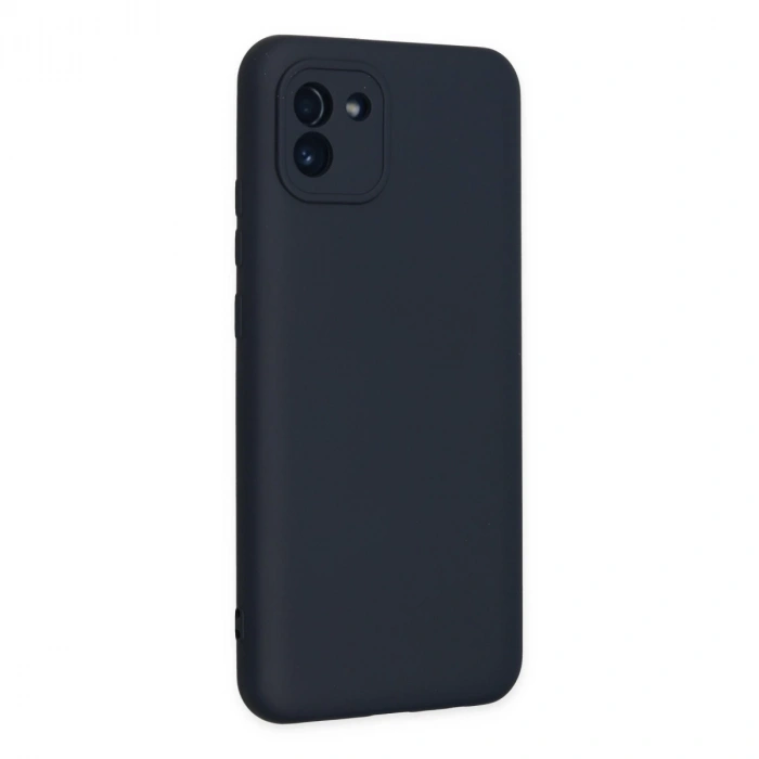 Samsung Galaxy A03 Kılıf Nano İçi Kadife Silikon - Lacivert