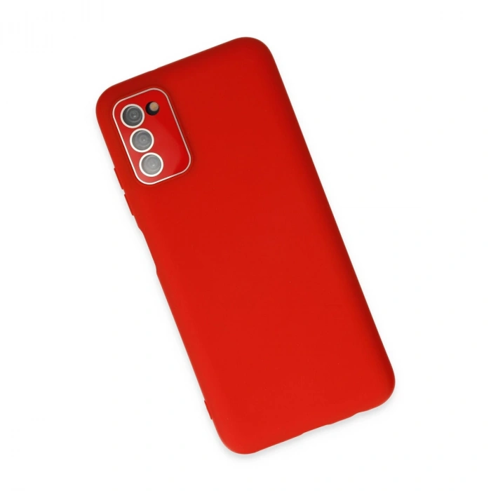 Samsung Galaxy A03s Kılıf Lansman Glass Kapak - Kırmızı