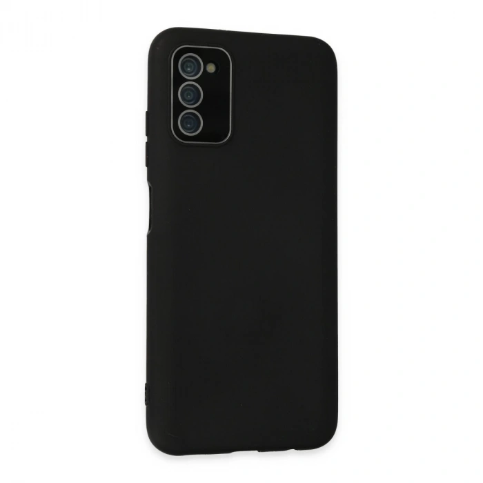 Samsung Galaxy A03s Kılıf Lansman Glass Kapak - Siyah