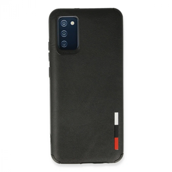 Samsung Galaxy A03s Kılıf Loop Deri Silikon - Siyah