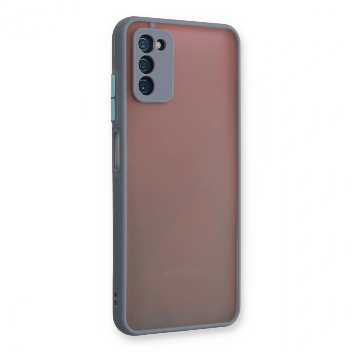 Samsung Galaxy A03s Kılıf Montreal Silikon Kapak - Gri
