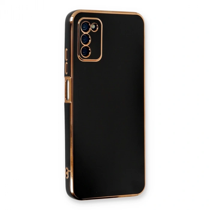 Samsung Galaxy A03s Kılıf Volet Silikon - Siyah